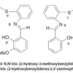 Scheme 1: The Structure of N,N/-bis (2-hydroxy-3-methoxybenzylidene)-2,2/-(aminophenylthio) ethane [L1] and N,N/-bis (2-hydroxybenzylidene)-2,2/-(aminophenylthio) ethane [L2]