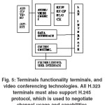 Fig. 5: Terminals functionality terminals, and video conferencing technologies. All H.323 terminals must also support H.245 protocol, which is used to negotiate channel usage and capabilities