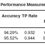 Table 2: Detailed Performance Measures for Experiment