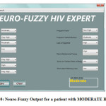Figure 5.0: Neuro-Fuzzy Output for a patient with MODERATE HIV status