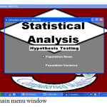 Fig 1.3 main menu window
