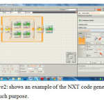 Figure2: shows an example of the NXT code generated for such purpose.