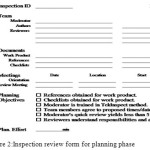 Figure 2:Inspection review form for planning phase