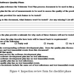 Figure 4: Inspection review form for checklist phase