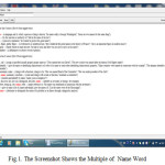 Fig.1. The Screenshot Shows the Multiple of  Name Word