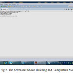Fig.2. The Screenshot Shows Taraining and  Compilation Model.