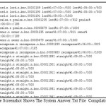 Fig.3. The Screenshot Shows The System Answer.Txt File  Compilation Model