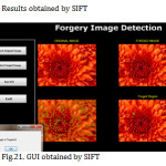 Fig.21. GUI obtained by SIFT 