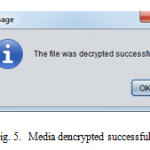 Fig. 5.	Media dencrypted successfully