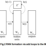 Fig.2 RNN formation via add loops to the MLP