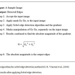 Figure 5.1 Algorithm for sobel edge detection method (O. R. Vincent et al, 2009)  Example Results after applying Sobel edge detection
