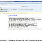 Fig.2:  Shows the GUI of architecture displaying Google Search results along with the checkboxes.