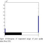 Figure 20.Histogram of segmented image of poor quality taken from DB2