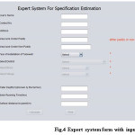 Fig.4 Expert system form with inputs