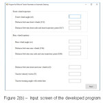 Figure 2(b) –  Input screen of the developed program