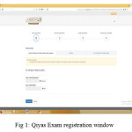 Fig 1: Qiyas Exam registration window
